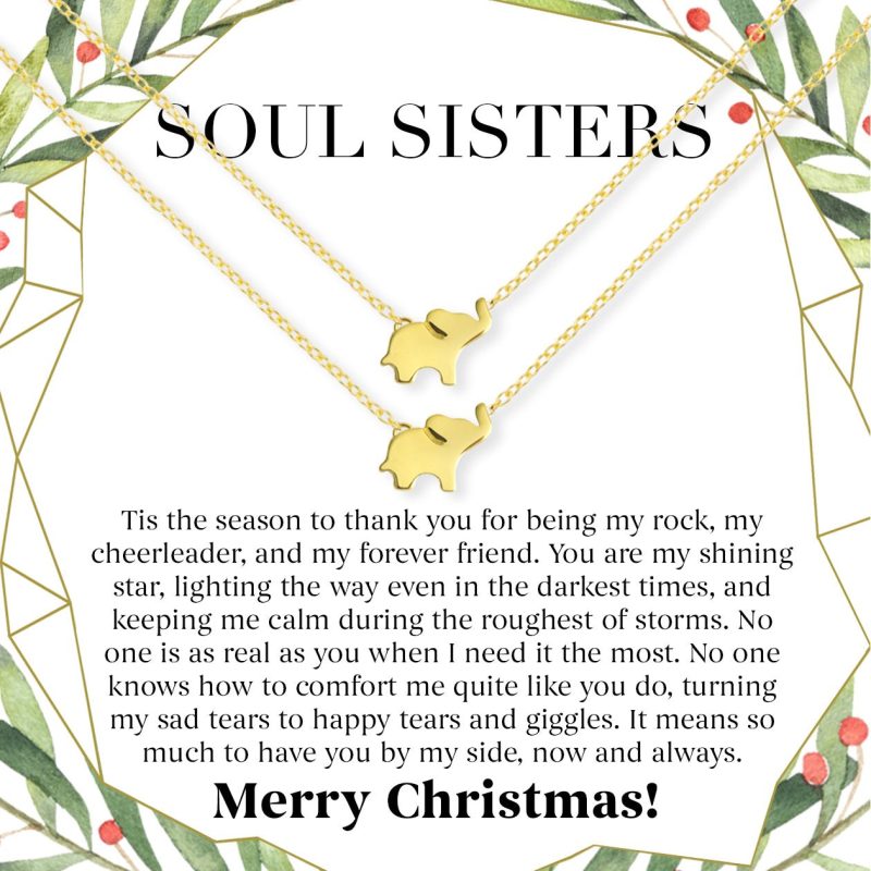 soul sisters christmas elephant necklace set 777660