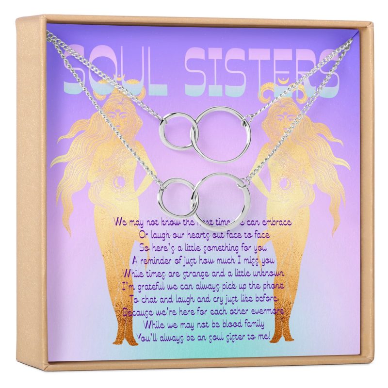 Soul Sisters Double Circles Necklace Set - Dear Ava