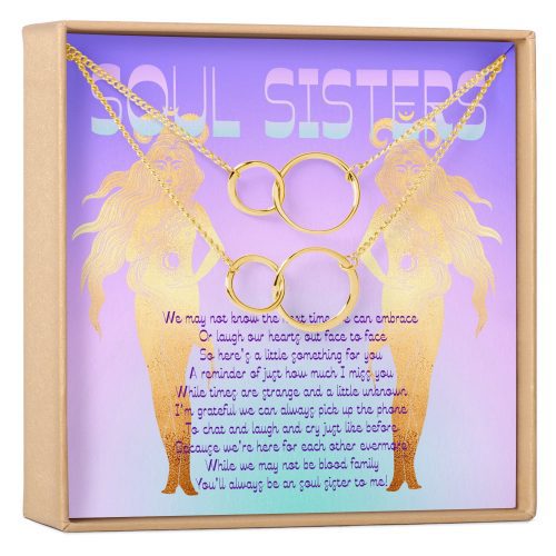 Soul Sisters Double Circles Necklace Set - Dear Ava