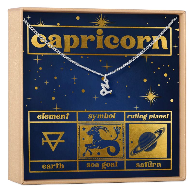 Starry Night Capricorn Zodiac Necklace - Dear Ava