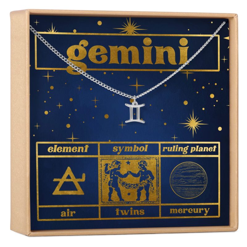 Starry Night Gemini Zodiac Necklace - Dear Ava