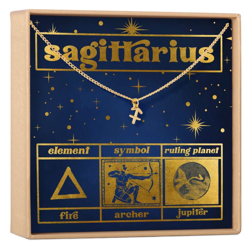 Starry Night Sagittarius Zodiac Necklace - Dear Ava