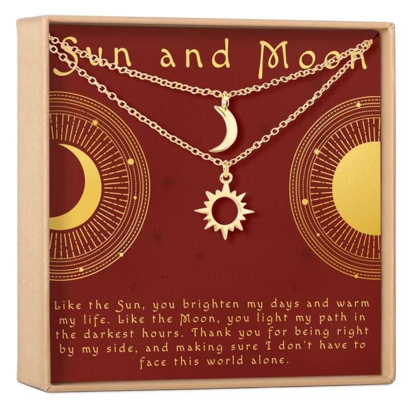 sun and moon celestial jewelry necklace set 625968