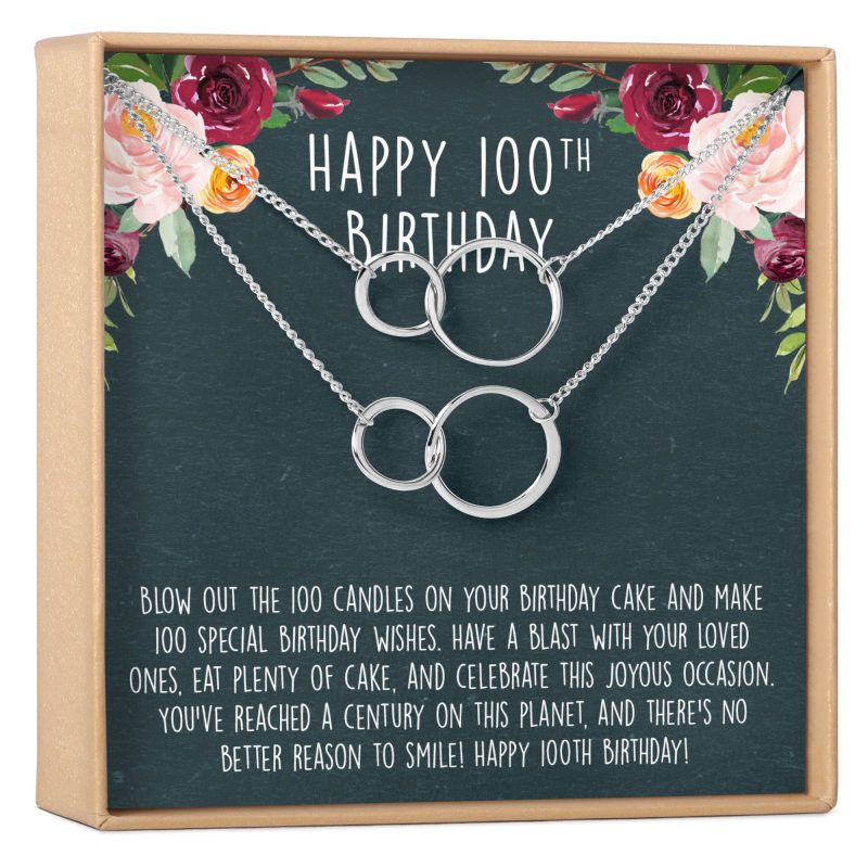 100th Birthday Necklace, Multiple Styles - Dear Ava