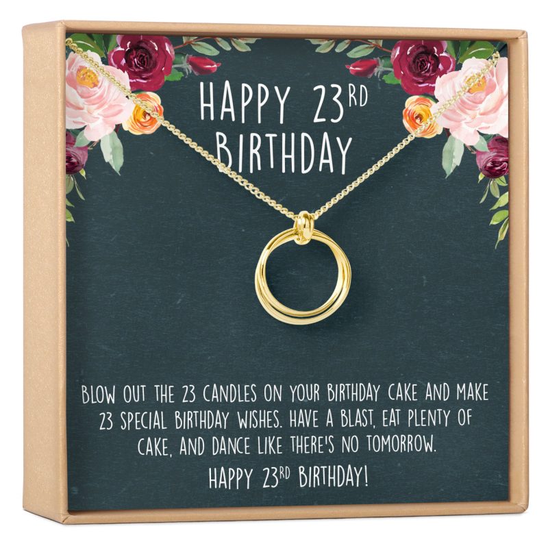 23rd Birthday Necklace, Multiple Styles - Dear Ava