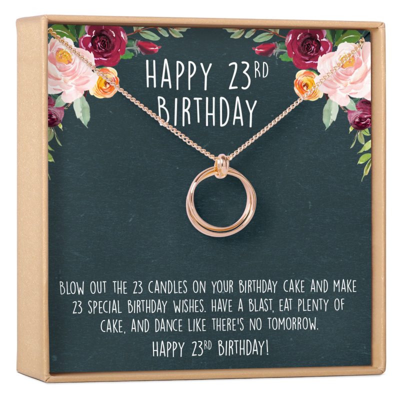 23rd Birthday Necklace, Multiple Styles - Dear Ava