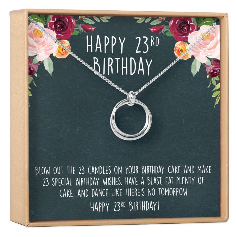 23rd Birthday Necklace, Multiple Styles - Dear Ava