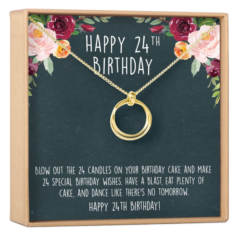 24th Birthday Necklace, Multiple Styles - Dear Ava