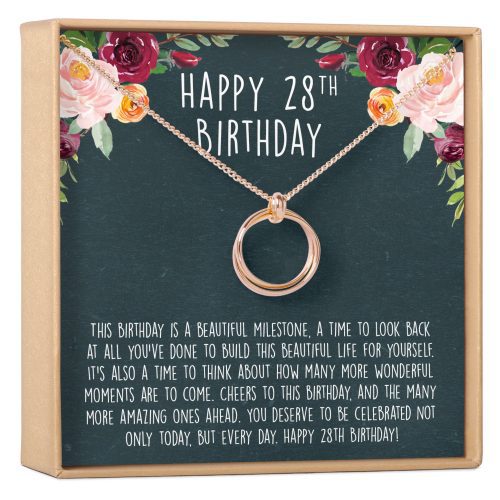 28th Birthday Necklace, Multiple Styles - Dear Ava