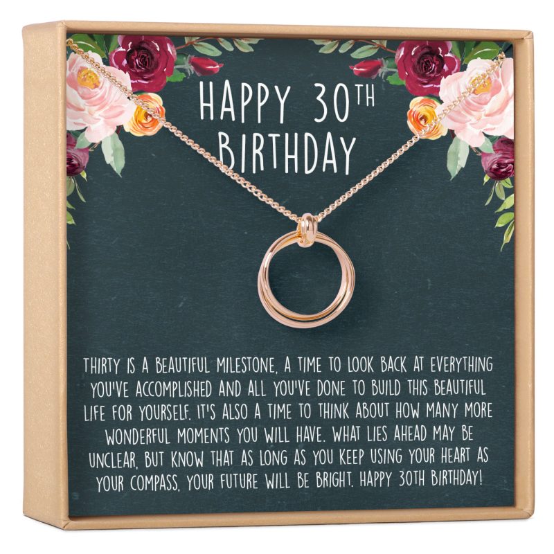 30th Birthday Necklace, Multiple Styles - Dear Ava