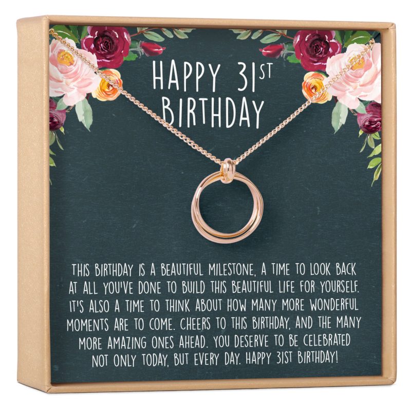 31st Birthday Necklace, Multiple Styles - Dear Ava