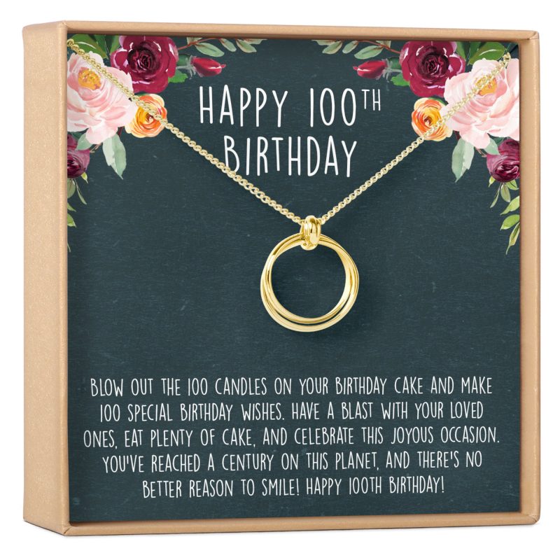 100th Birthday Necklace, Multiple Styles - Dear Ava