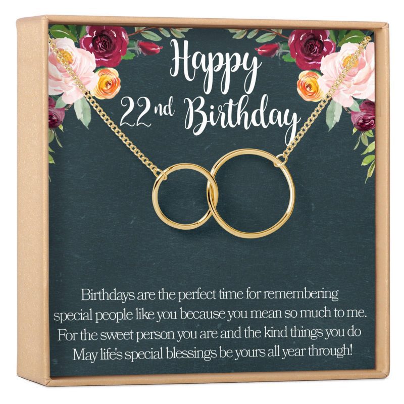 22nd Birthday Necklace - Dear Ava