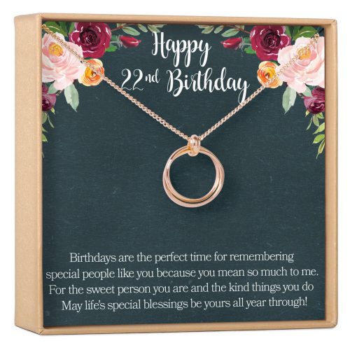 22nd Birthday Necklace - Dear Ava