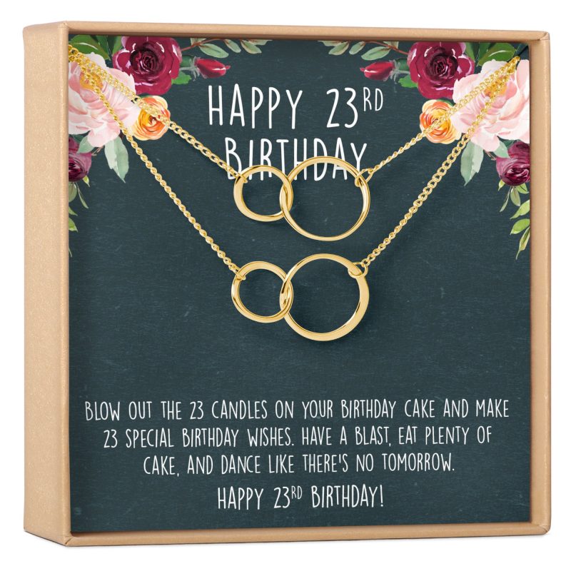 23rd Birthday Necklace, Multiple Styles - Dear Ava