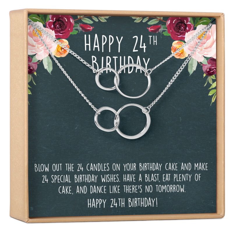 24th Birthday Necklace, Multiple Styles - Dear Ava