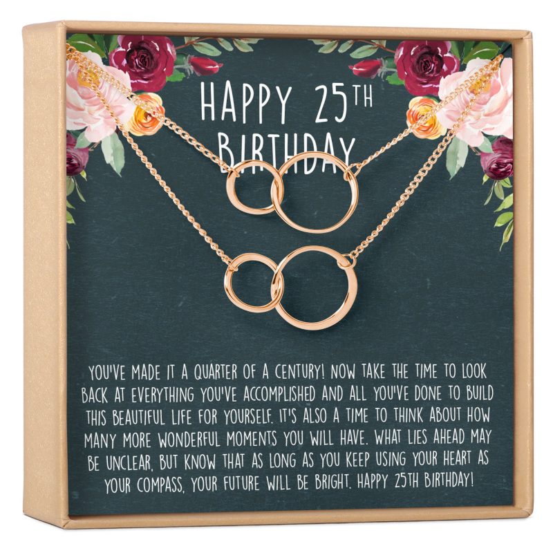 25th Birthday Necklace, Multiple Styles - Dear Ava