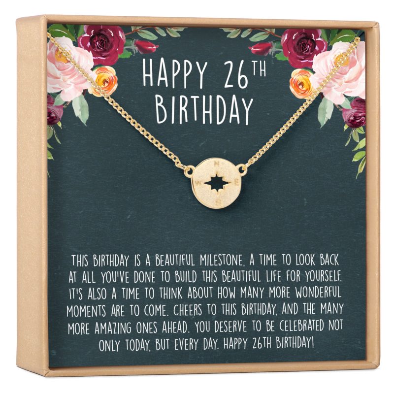 26th Birthday Necklace, Multiple Styles - Dear Ava