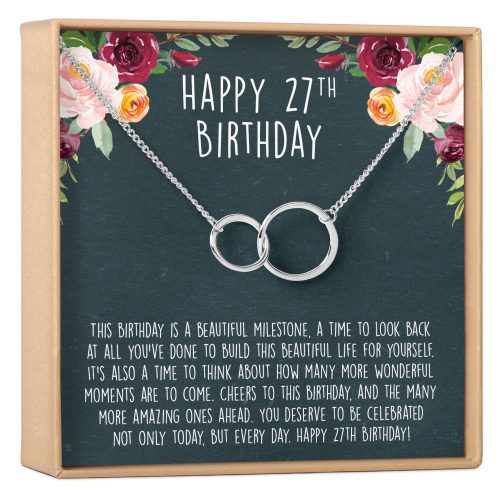 27th Birthday Necklace, Multiple Styles - Dear Ava