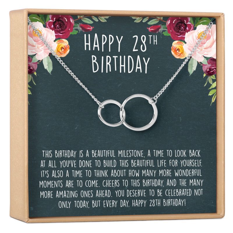 28th Birthday Necklace, Multiple Styles - Dear Ava