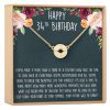 34th Birthday Necklace - Dear Ava