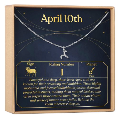 April 10th Aries Necklace - Dear Ava