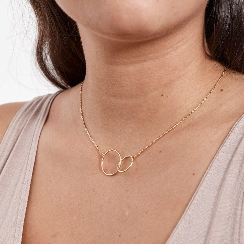 best you interlocking circles gold necklace 545185