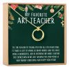 Christmas Gift for Art Teacher Linked Circles Necklace - Dear Ava