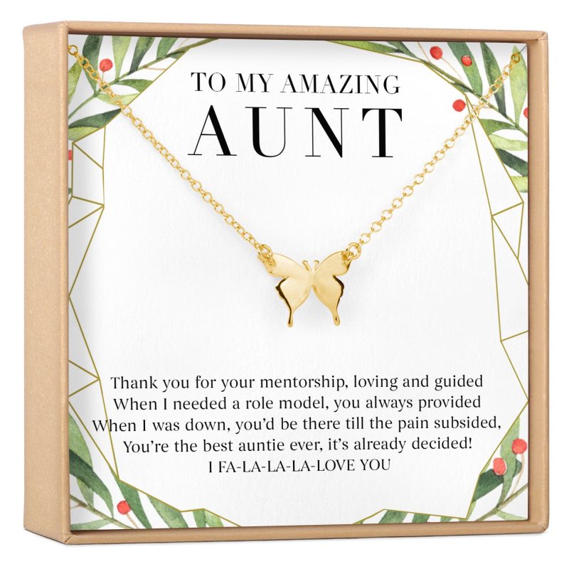 christmas gift for aunt butterfly pendant necklace 234411