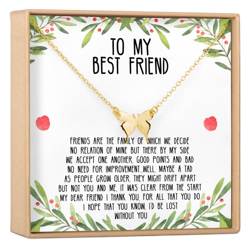 christmas gift for best friend butterfly pendant necklace 484238