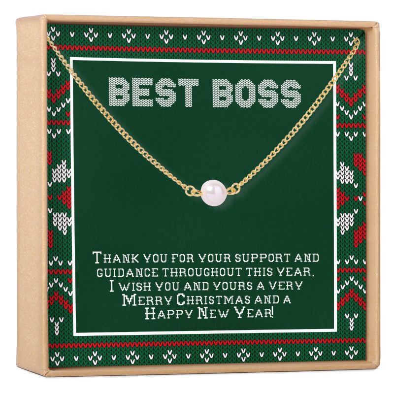 christmas gift for boss pearl necklace 107808