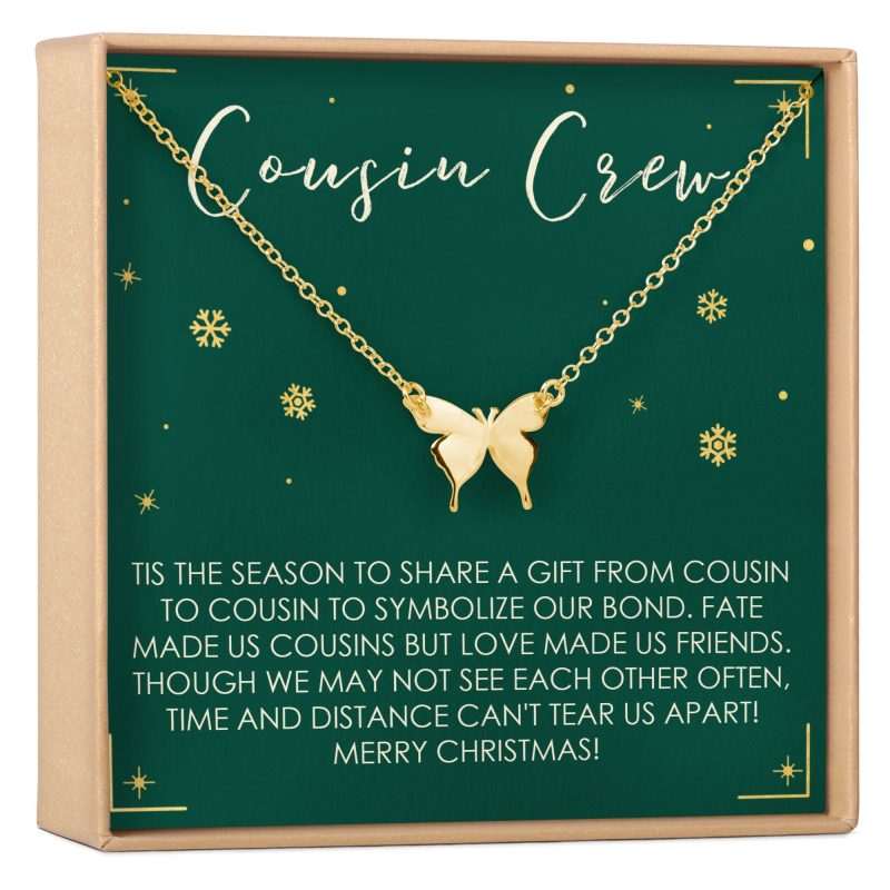 christmas gift for cousin butterfly pendant necklace 694573