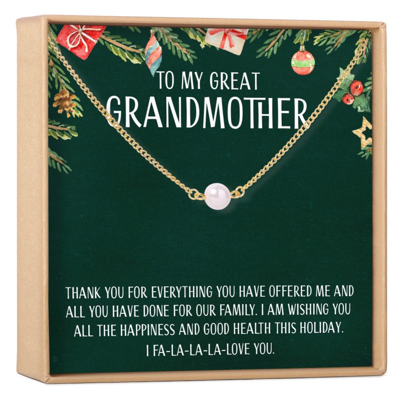 christmas gift for great grandma pearl necklace 206849