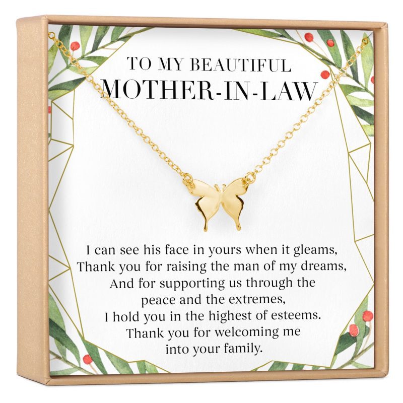 christmas gift for mother in law butterfly pendant necklace 750259