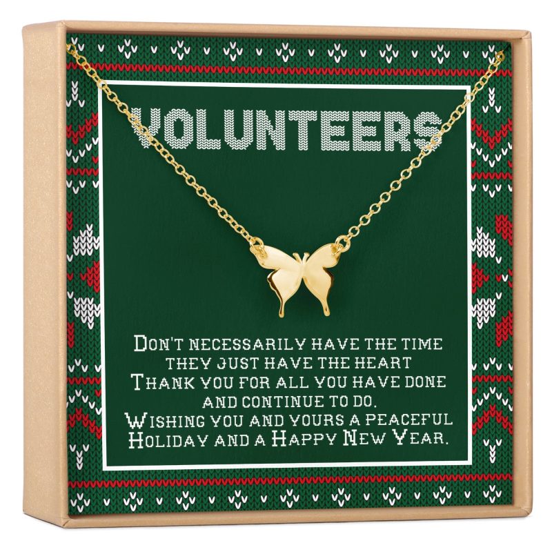 christmas gifts for volunteer appreciation butterfly pendant necklace 582283