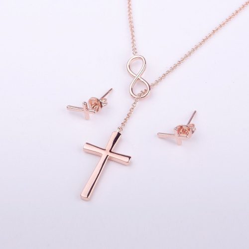 confirmation cross earring and necklace set jewelry set 308408