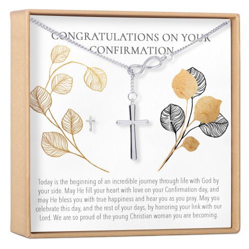 Confirmation Cross earring and Necklace Set Jewelry Set - Dear Ava