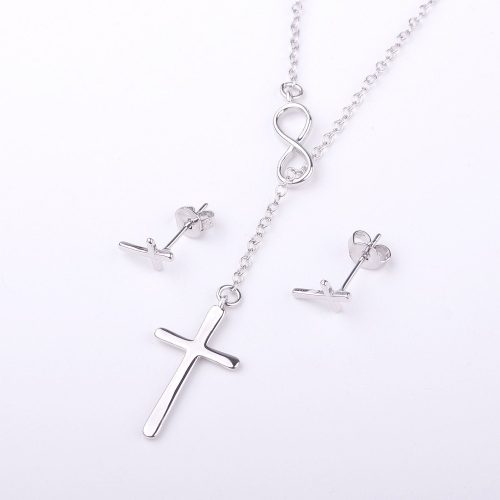 confirmation cross earring and necklace set jewelry set 895827