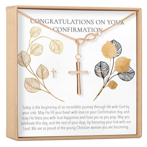 Confirmation Cross earring and Necklace Set Jewelry Set - Dear Ava