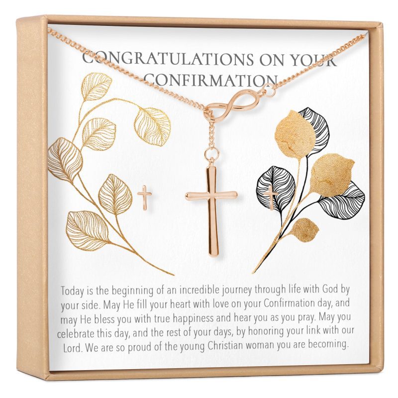 Confirmation Cross earring and Necklace Set Jewelry Set - Dear Ava