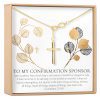 Confirmation Sponsor Cross earring and Necklace Set Jewelry Set - Dear Ava