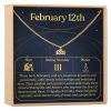 February 12th Aquarius Necklace - Dear Ava