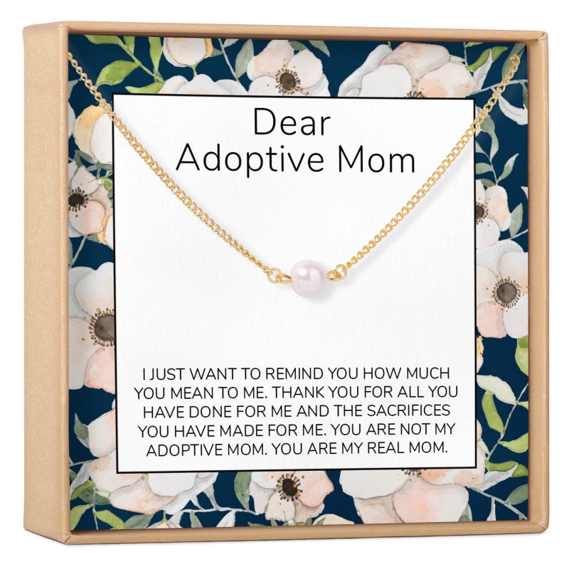 gift for adoptive mom pearl necklace 504399