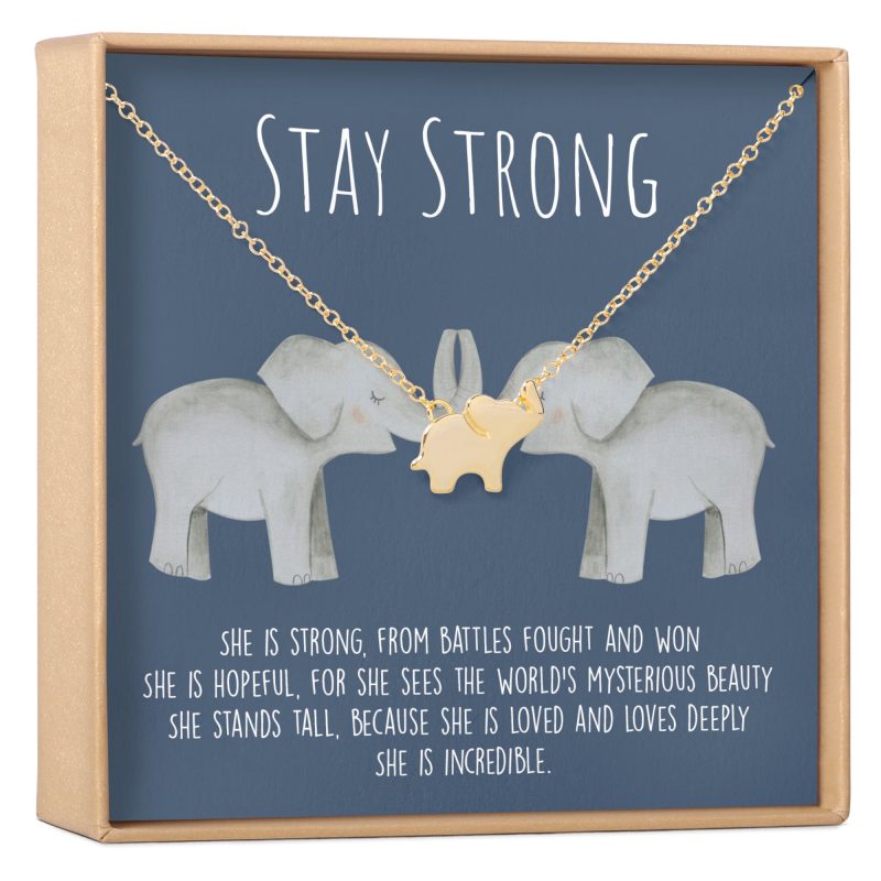 gifts for women with cancer elephant pendant necklace 991114