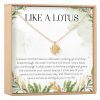 Gifts for Women with Cancer Lotus Necklace - Dear Ava