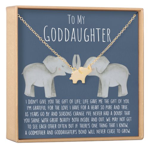 Goddaughter Elephant Necklace - Dear Ava