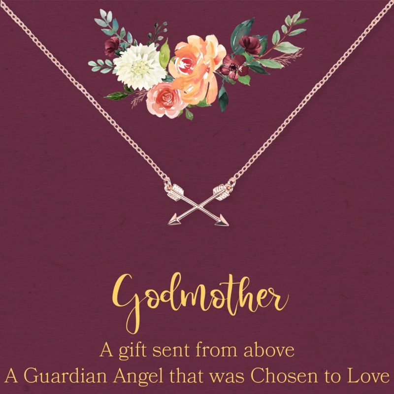 Godmother Double Intersecting Arrows Necklace - Dear Ava