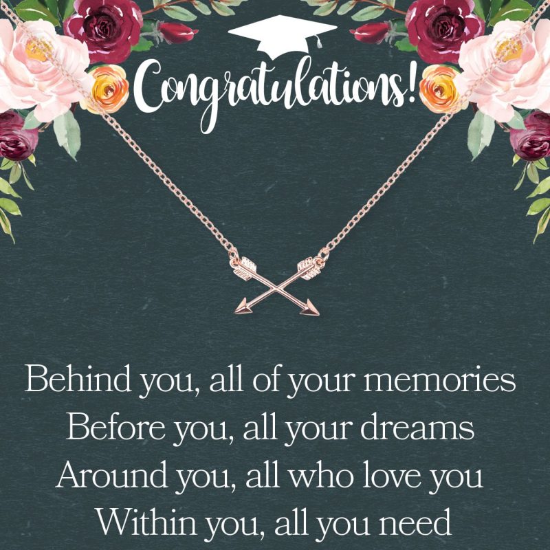 Graduation Double Intersecting Arrows Necklace - Dear Ava