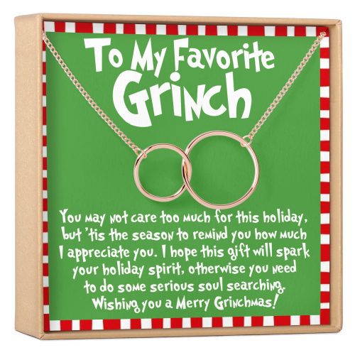 Grinch Christmas Interlocking Circles Necklace - Dear Ava