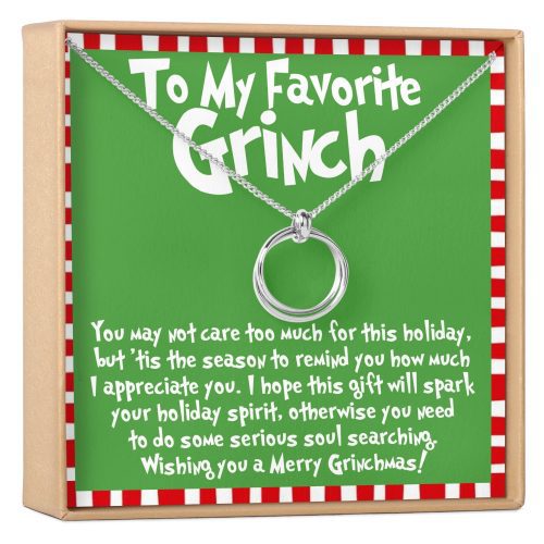 Grinch Christmas Linked Circles Necklace - Dear Ava